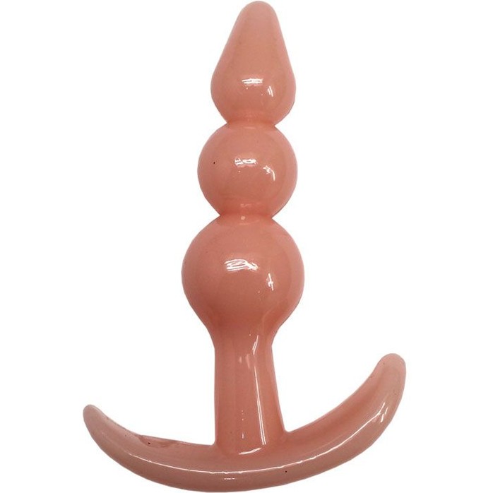 Телесная анальная пробка для ношения - 9 см. Фотография 4.