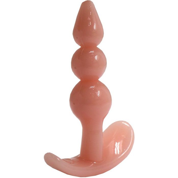Телесная анальная пробка для ношения - 9 см
