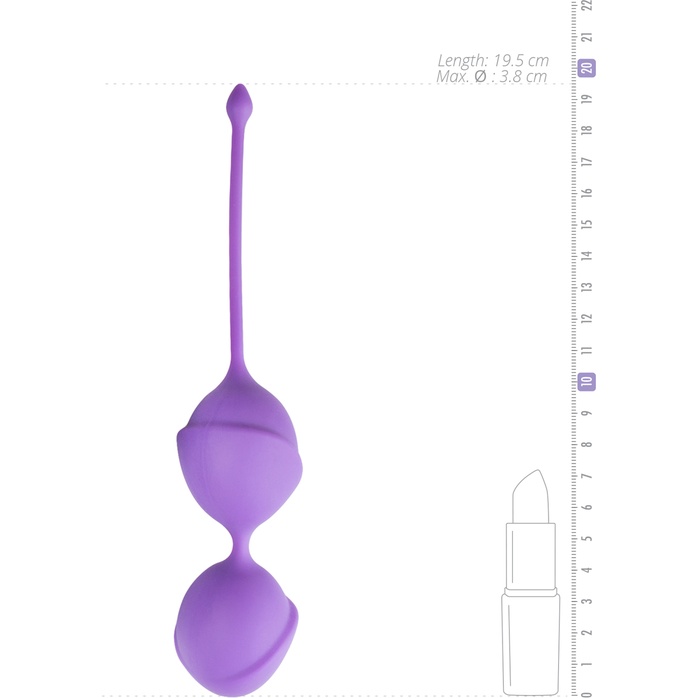 Фиолетовые вагинальные шарики Jiggle Mouse - Geisha Collection. Фотография 4.