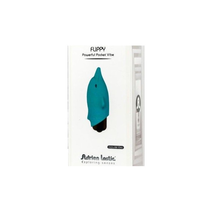Голубой вибростимулятор-дельфин Lastic Pocket Dolphin - 7,5 см. Фотография 3.