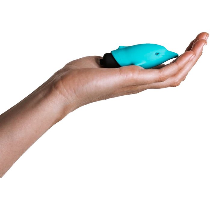 Голубой вибростимулятор-дельфин Lastic Pocket Dolphin - 7,5 см. Фотография 7.