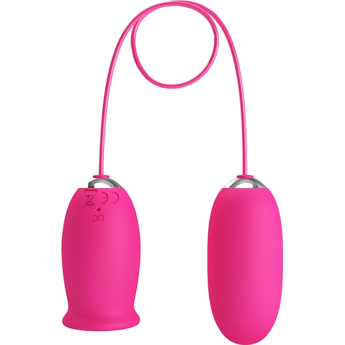 Розовое виброяйцо с клиторальным стимулятором на сцепке Daisy - Pretty Love. Фотография 5.