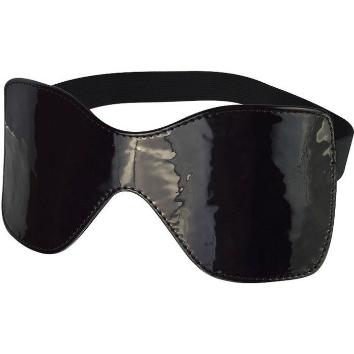 Черная лаковая маска на резиночке - Gloss. Фотография 2.