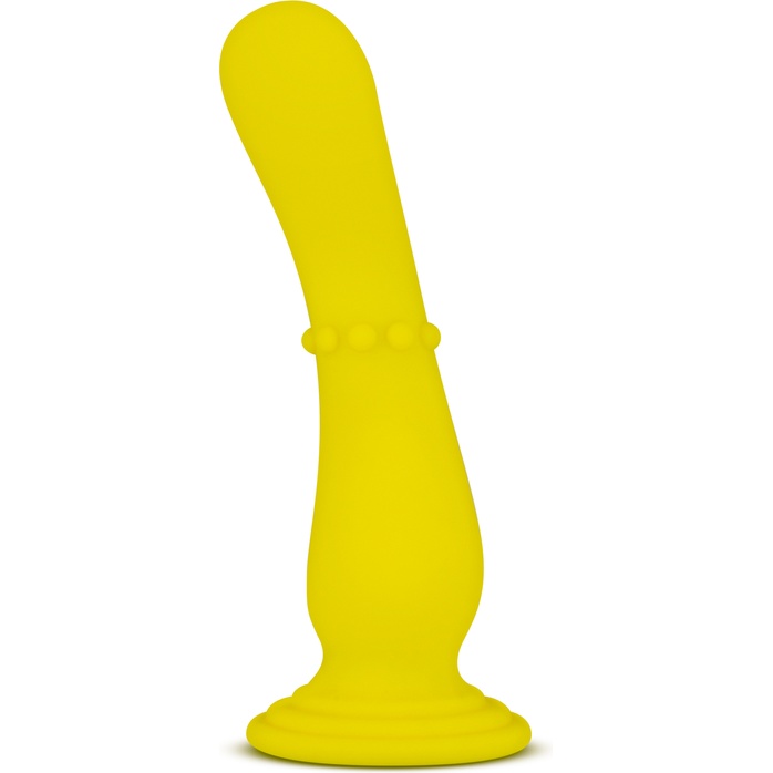 Желтый вибратор на присоске Nude Impressions 04 - 18 см - Nude Impressions. Фотография 2.