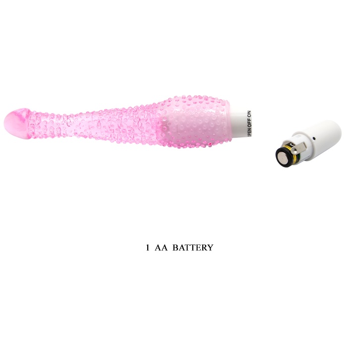 Фиолетовый анальный вибростимулятор с пупырышками. Фотография 6.