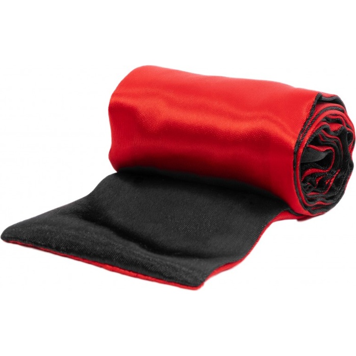 Черно-красная атласная лента для связывания - 1,4 м - BDSM. Фотография 4.