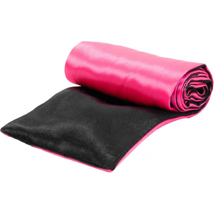 Черно-розовая атласная лента для связывания - 1,4 м - BDSM. Фотография 4.