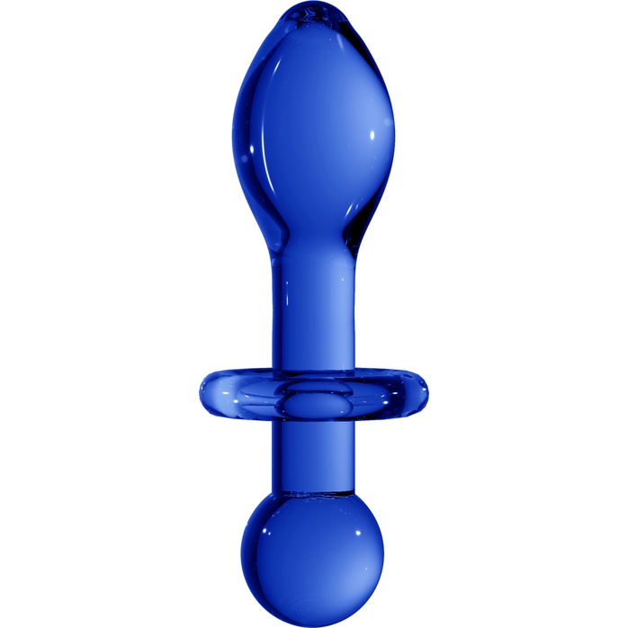 Синяя анальная пробка Chrystalino Rocker - 11,8 см - Chrystalino