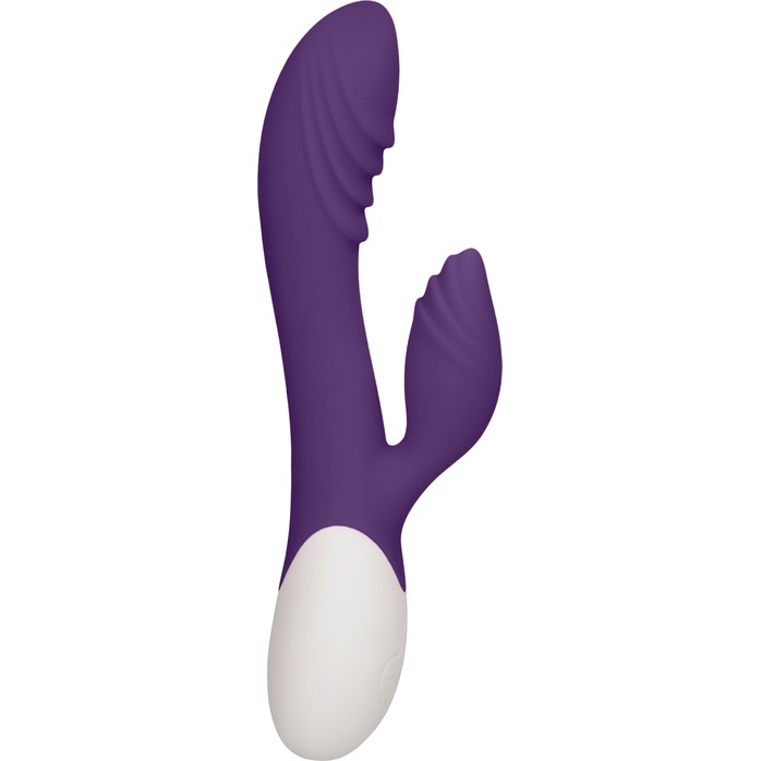 Фиолетовый вибратор-кролик Sunburst с функцией нагрева - 20 см - Heat. Фотография 2.