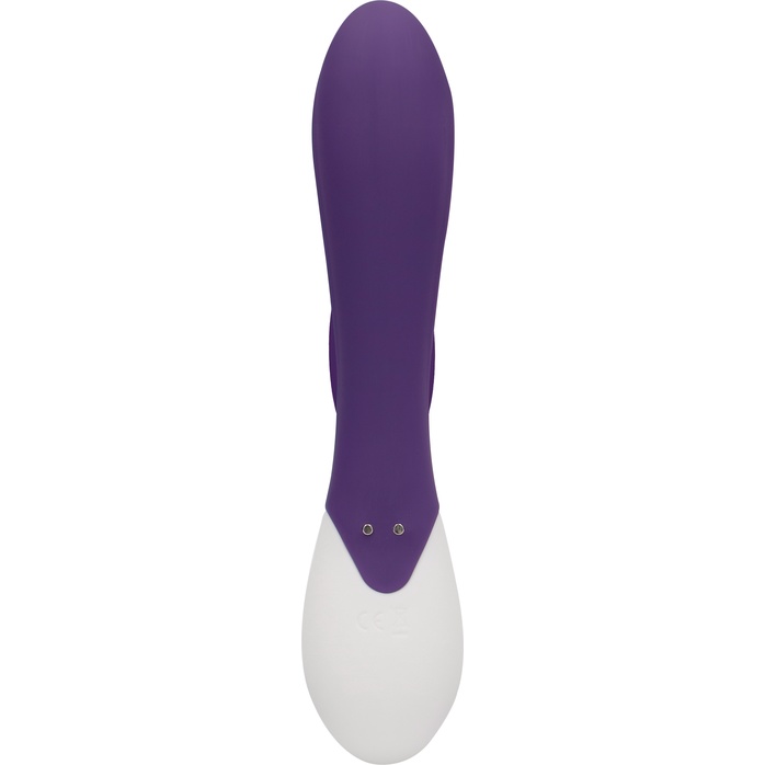 Фиолетовый вибратор-кролик Sunburst с функцией нагрева - 20 см - Heat. Фотография 4.