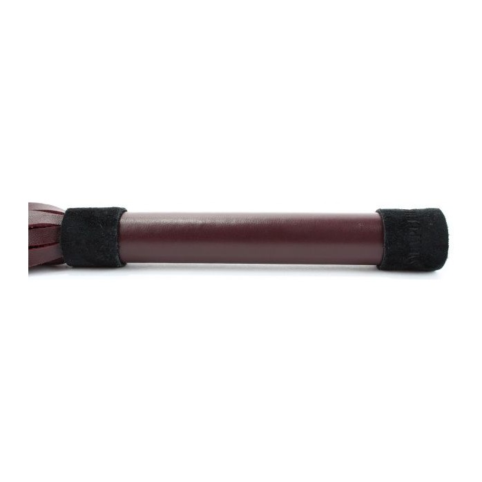 Бордовая плеть Maroon Leather Whip с гладкой ручкой - 45 см - Lady s Arsenal. Фотография 3.