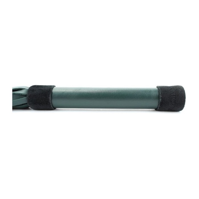 Изумрудная плеть Emerald Leather Whip с гладкой ручкой - 45 см - Lady s Arsenal. Фотография 3.