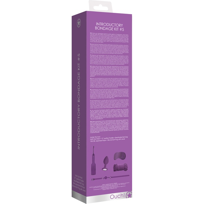 Фиолетовый игровой набор Introductory Bondage Kit №5 - Ouch!. Фотография 4.