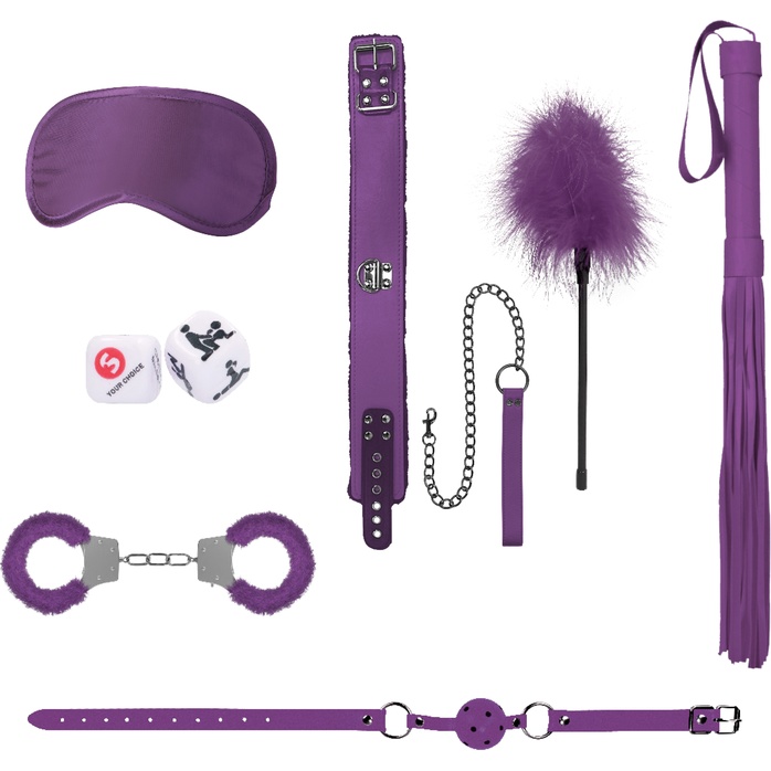 Фиолетовый игровой набор Introductory Bondage Kit №6 - Ouch!