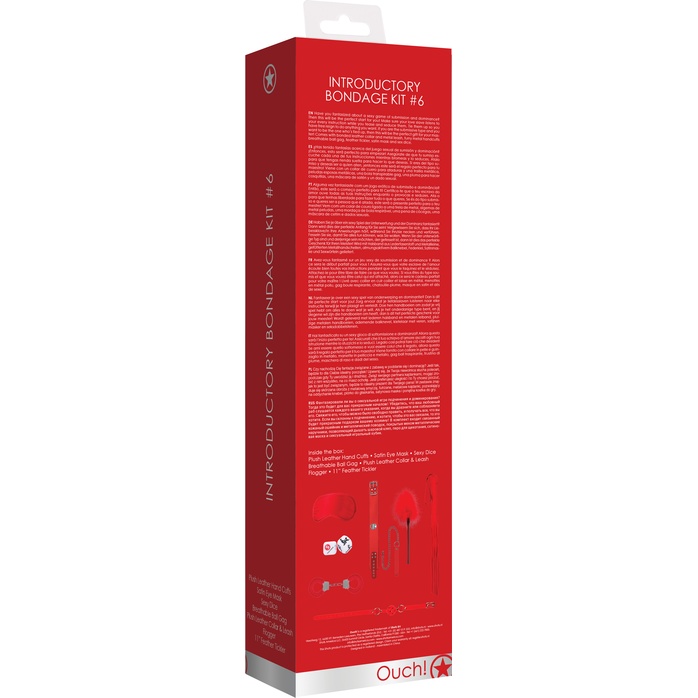 Красный игровой набор Introductory Bondage Kit №6 - Ouch!. Фотография 4.