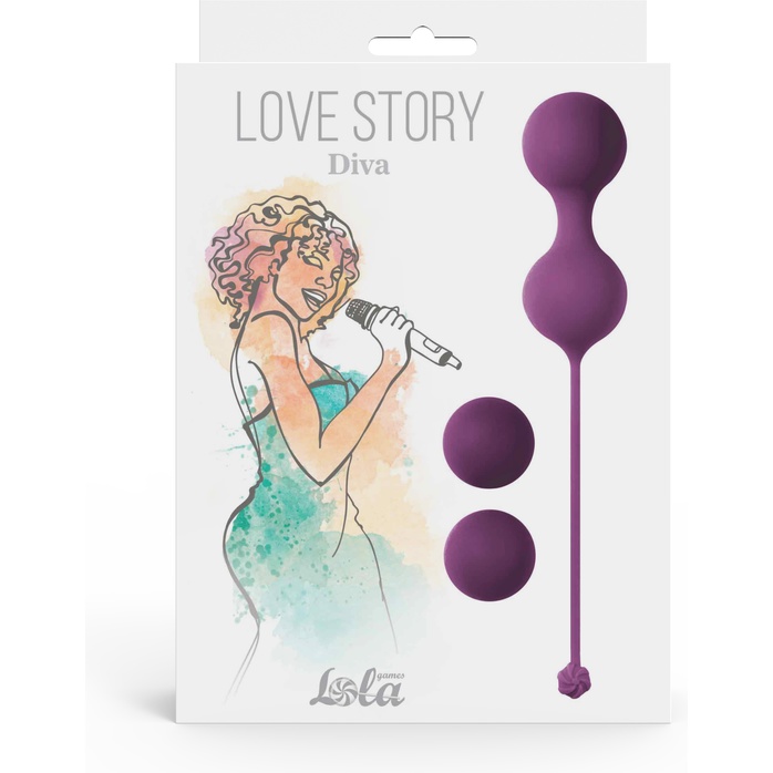 Набор фиолетовых вагинальных шариков Love Story Diva - Love Story. Фотография 4.