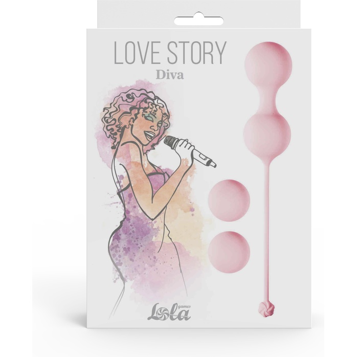 Набор розовых вагинальных шариков Love Story Diva - Love Story. Фотография 4.