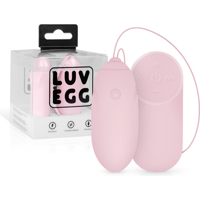 Нежно-розовое виброяйцо LUV EGG с пультом ДУ - LUV EGG. Фотография 7.
