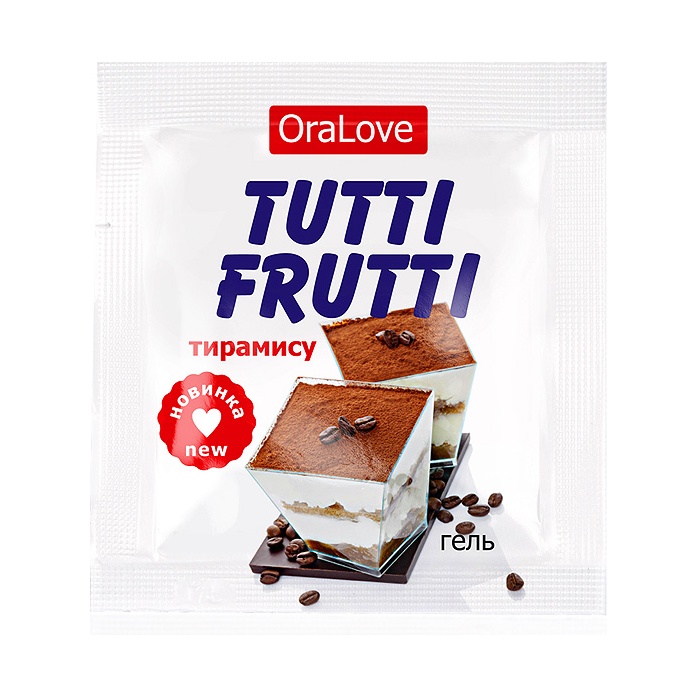 Саше гель-смазки Tutti-frutti со вкусом тирамису - 4 гр - Одноразовая упаковка