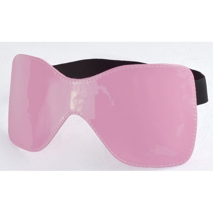 Розовая лаковая маска на резиночке - Gloss