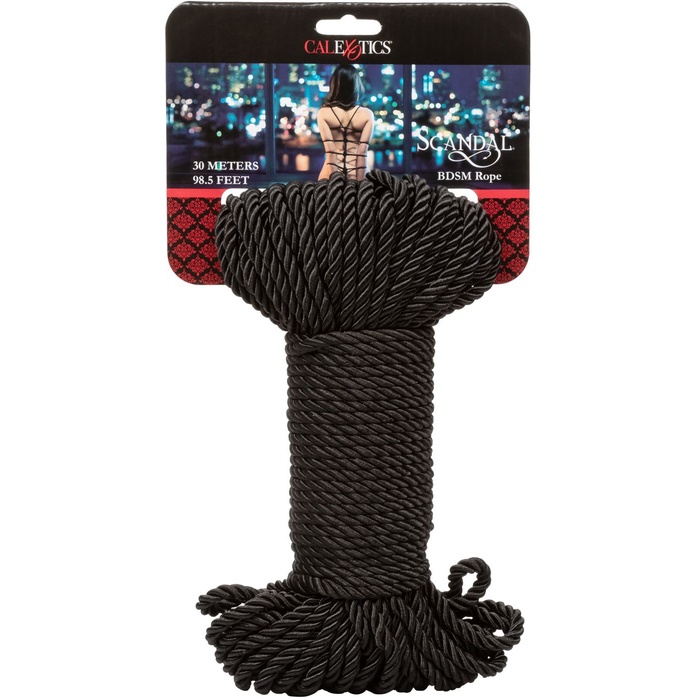Черная веревка для шибари BDSM Rope - 30 м - Scandal