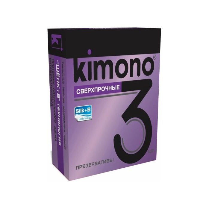 Сверхпрочные презервативы KIMONO - 3 шт