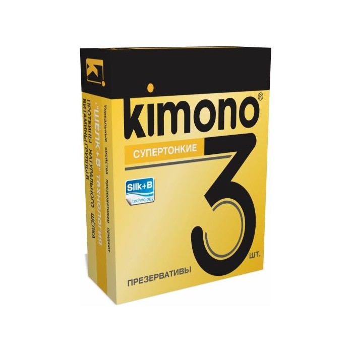Супертонкие презервативы KIMONO - 3 шт