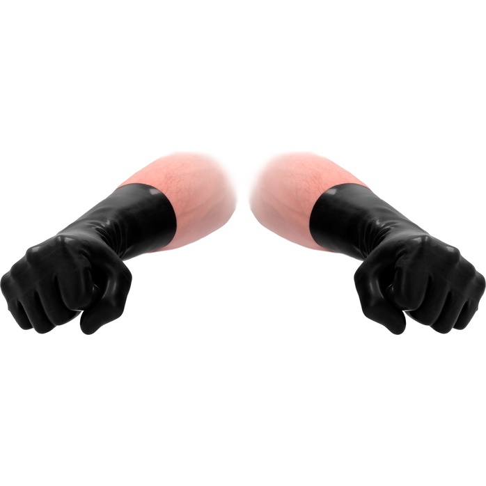 Черные латексные перчатки для фистинга Latex Short Glove - Fist It