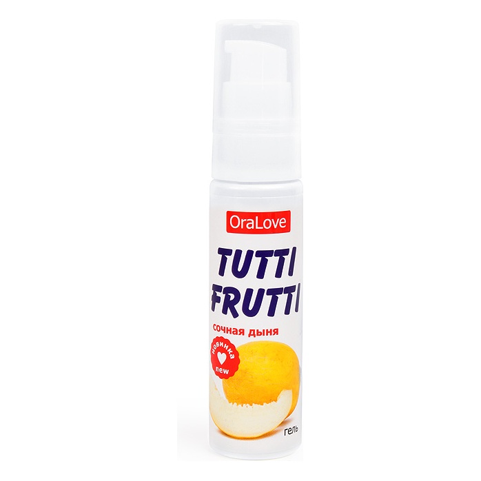 Гель-смазка Tutti-frutti со вкусом сочной дыни - 30 гр - Серия OraLove. Фотография 2.