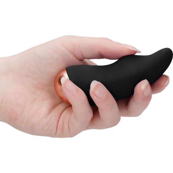 Черный вибратор Chic для клиторальной стимуляции - Elegance. Фотография 5.