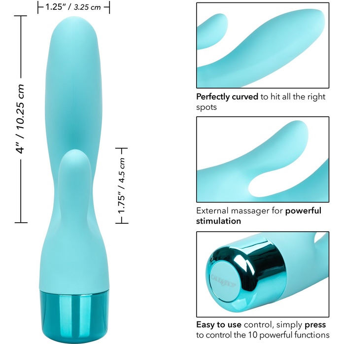 Нежно-голубой вибратор-кролик Eden Lover. Фотография 9.