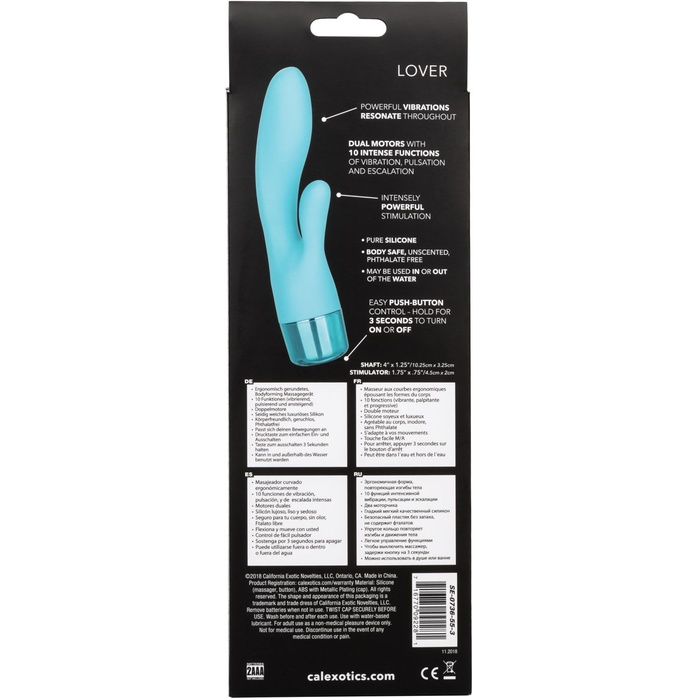 Нежно-голубой вибратор-кролик Eden Lover. Фотография 10.