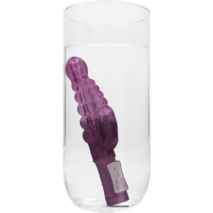 Фиолетовый вибратор-кролик Rotating Bubbles - 23,2 см - Shots Toys. Фотография 8.