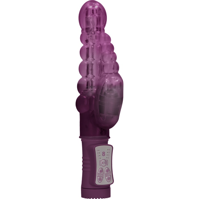 Фиолетовый вибратор-кролик Rotating Bubbles - 23,2 см - Shots Toys