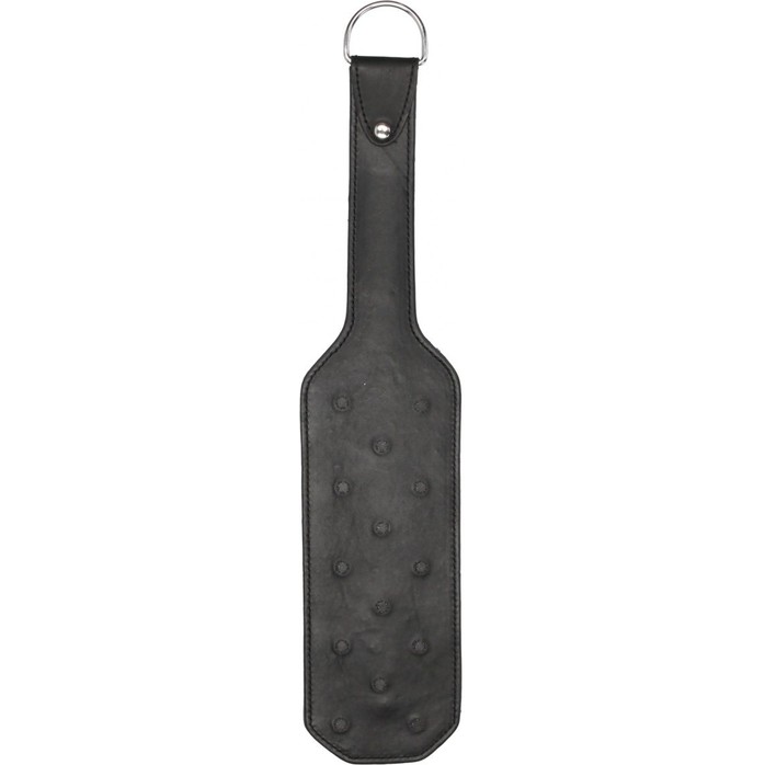 Черная шлепалка Leather Vampire Paddle - 41 см - Ouch!