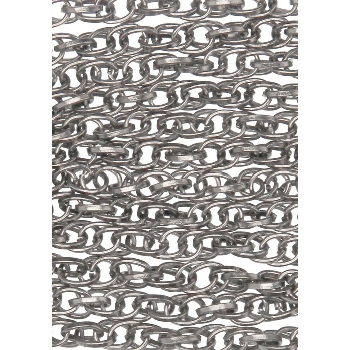 Черная многохвостая металлическая плеть Metal Chain Flogger - 53 см - Ouch!. Фотография 2.