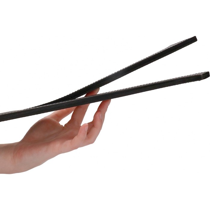 Черная шлепалка Two Finger Paddle Tawse - 51 см - Ouch!. Фотография 2.