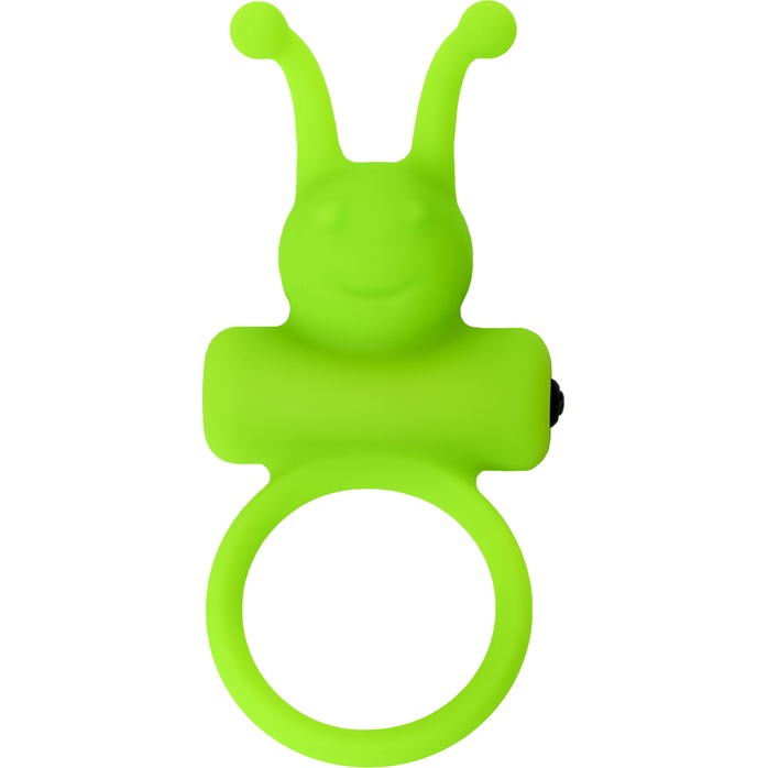 Зеленое эрекционное виброкольцо на пенис Cock Ring. Фотография 2.