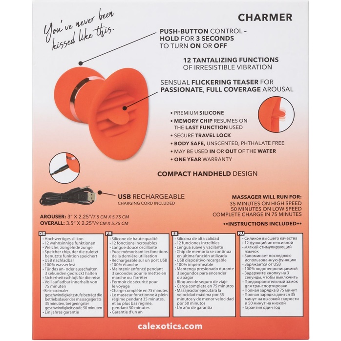 Красный клиторальный вибростимулятор French Kiss Charmer - French Kiss. Фотография 8.
