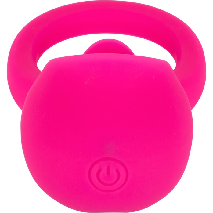 Ярко-розовое эрекционное кольцо Silicone Rechargeable Teasing Tongue Enhancer - Couples Enhancers. Фотография 6.
