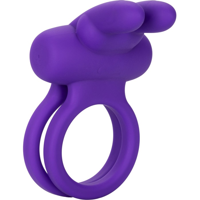 Фиолетовое двойное эрекционное кольцо Silicone Rechargeable Dual Rockin Rabbit - Couples Enhancers