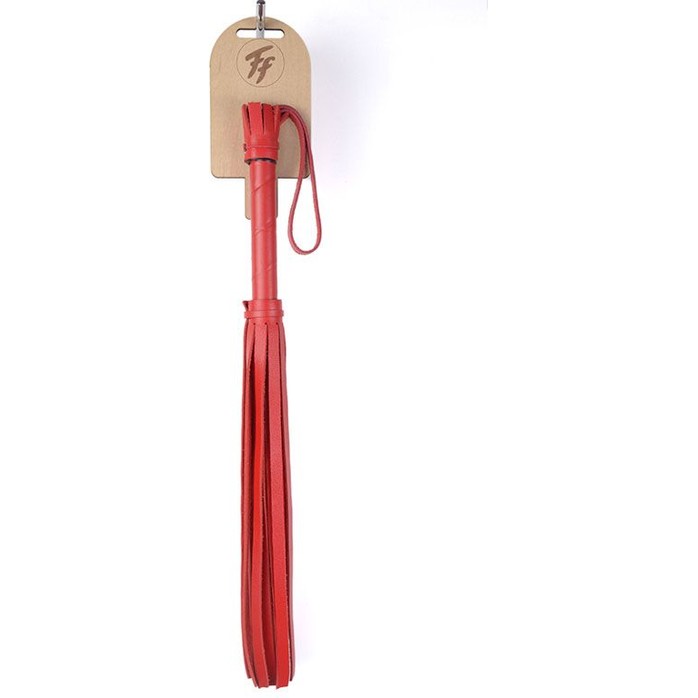 Красная многохвостовая плеть с шипами - 40 см - Fetish Factory. Фотография 2.