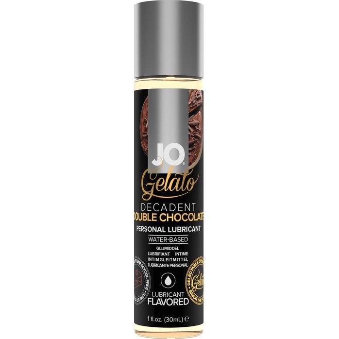 Лубрикант с ароматом шоколада JO GELATO DECADENT DOUBLE CHOCOLATE - 30 мл - JO Gelato