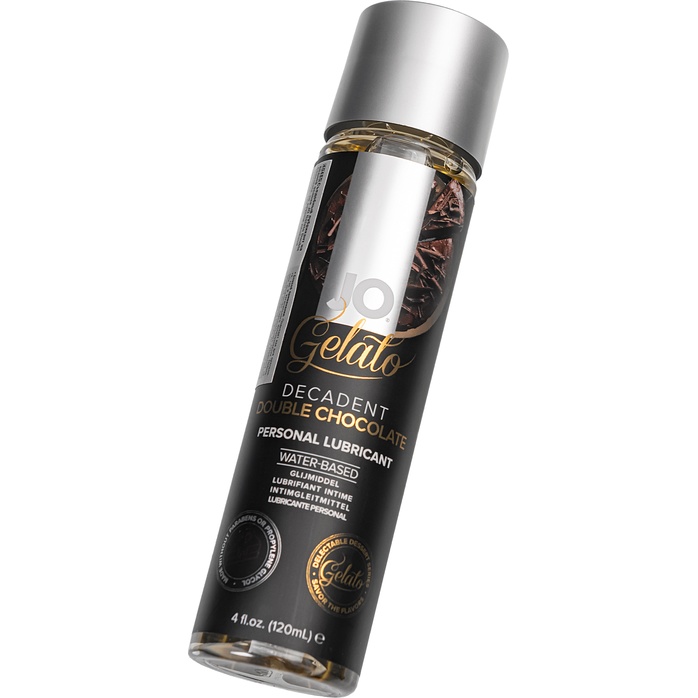 Лубрикант с ароматом шоколада JO GELATO DECADENT DOUBLE CHOCOLATE - 120 мл - JO Gelato. Фотография 4.