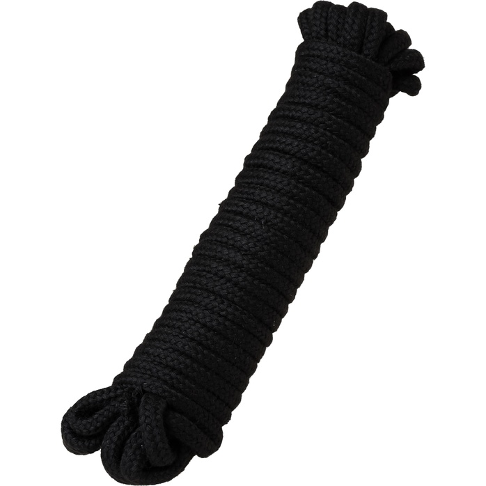 Черная текстильная веревка для бондажа - 1 м