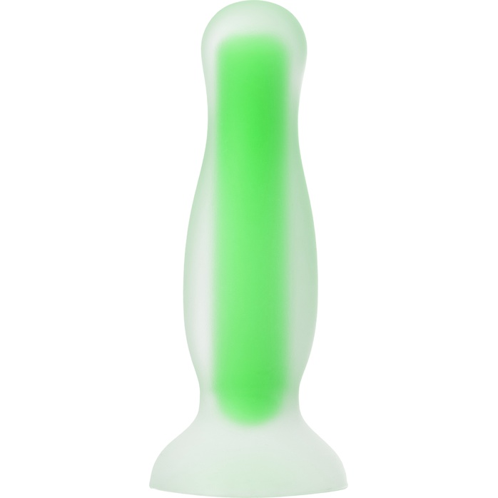 Зеленая, светящаяся в темноте анальная втулка Mortimer Glow - 12,5 см - Beyond