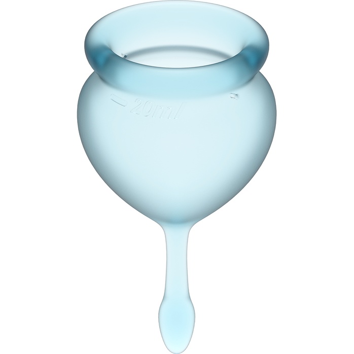Набор голубых менструальных чаш Feel good Menstrual Cup. Фотография 3.