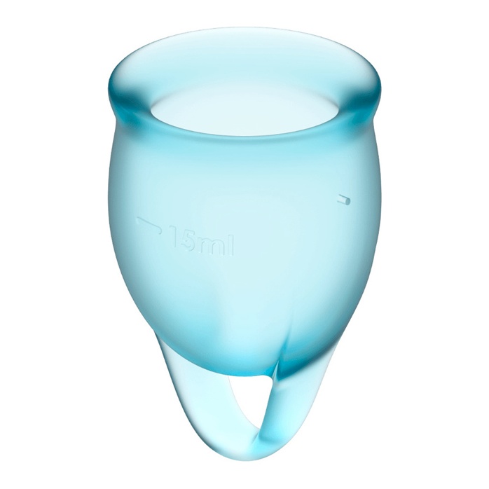 Набор голубых менструальных чаш Feel confident Menstrual Cup. Фотография 2.