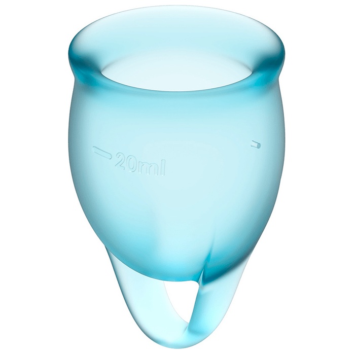 Набор голубых менструальных чаш Feel confident Menstrual Cup. Фотография 3.