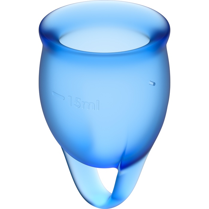 Набор синих менструальных чаш Feel confident Menstrual Cup. Фотография 2.
